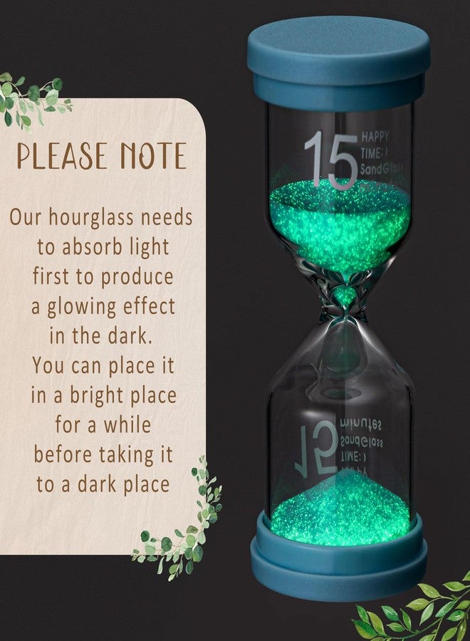 Relaxweex 9 Pack Colorful Hourglass Luminous Sand Timers Glow in The Dark Sandglass 0.5/1/2/3/5/10/15/20/30 Sand Clock Timer for Classroom Home Office Kitchen Cooking Decor - Image 3